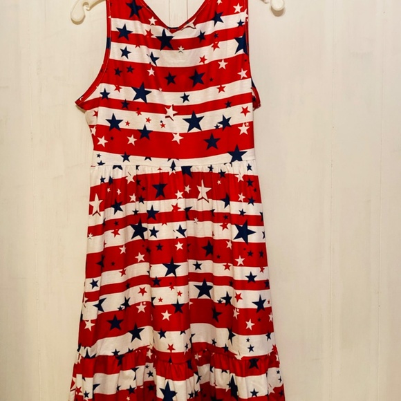Summer dress in Stars & Stripes sz L - Picture 3 of 7